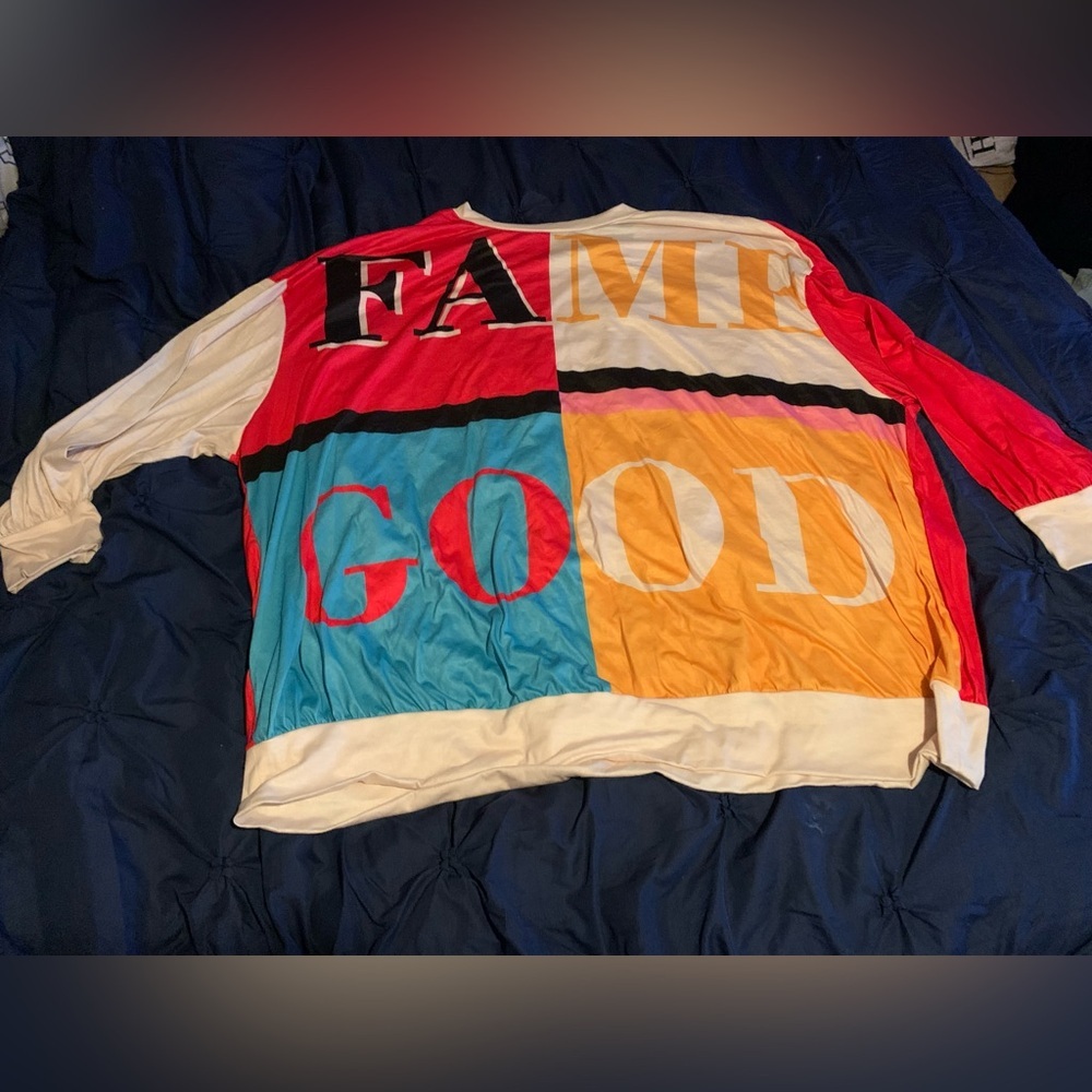 SHEIN 4X 80s style Oversized Red and Orange Graphic Tunic - Picture 3 of 8